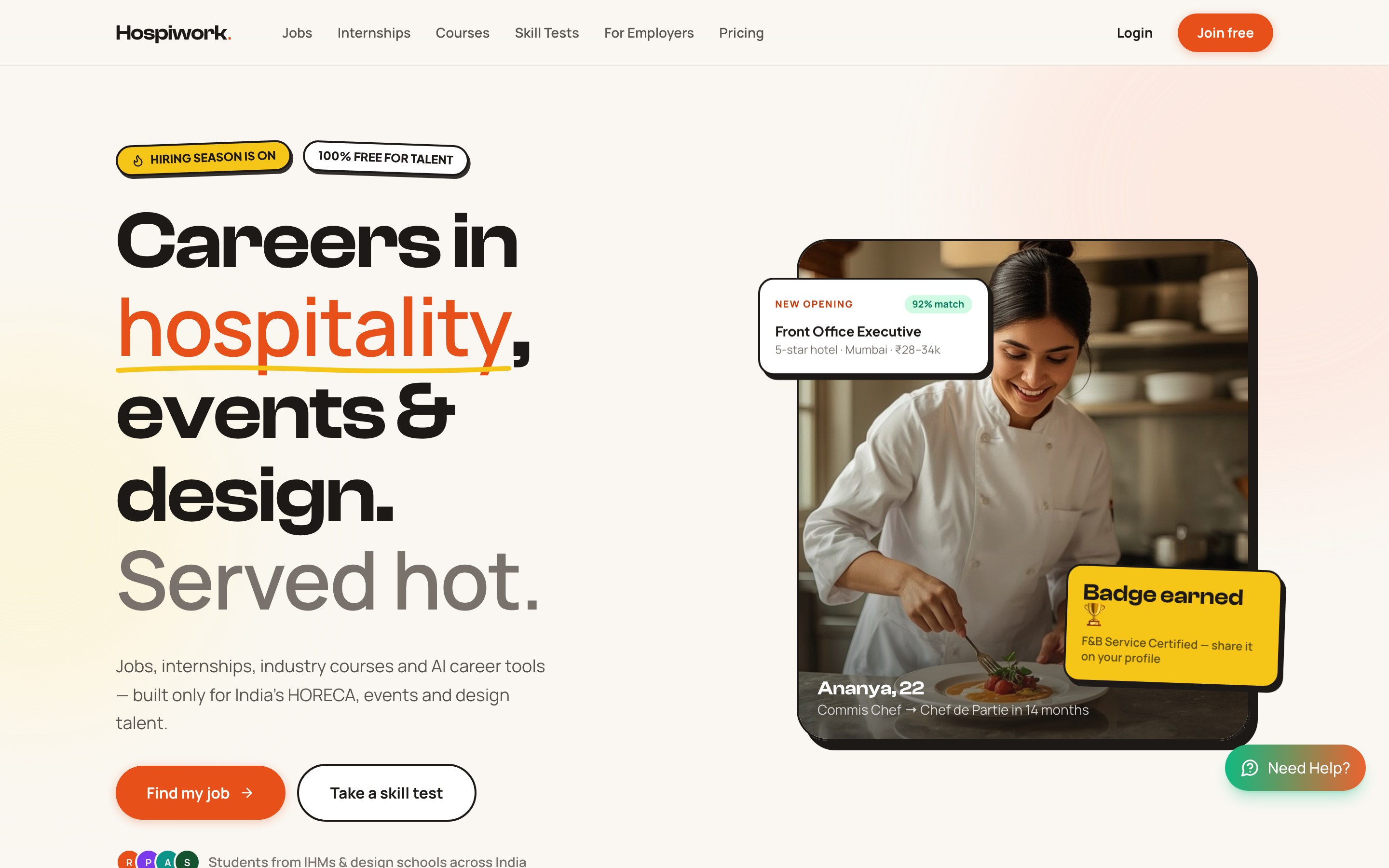 Hospiwork — hospitality careers platform