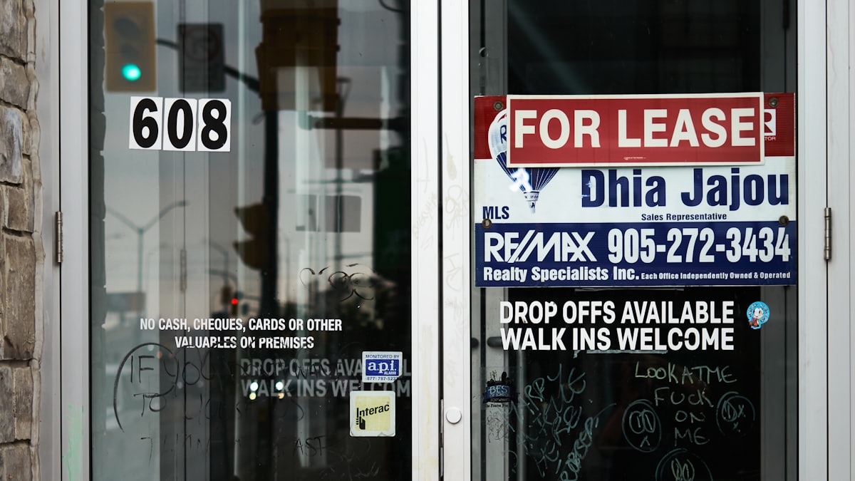 Prospective restaurant space with a lease document