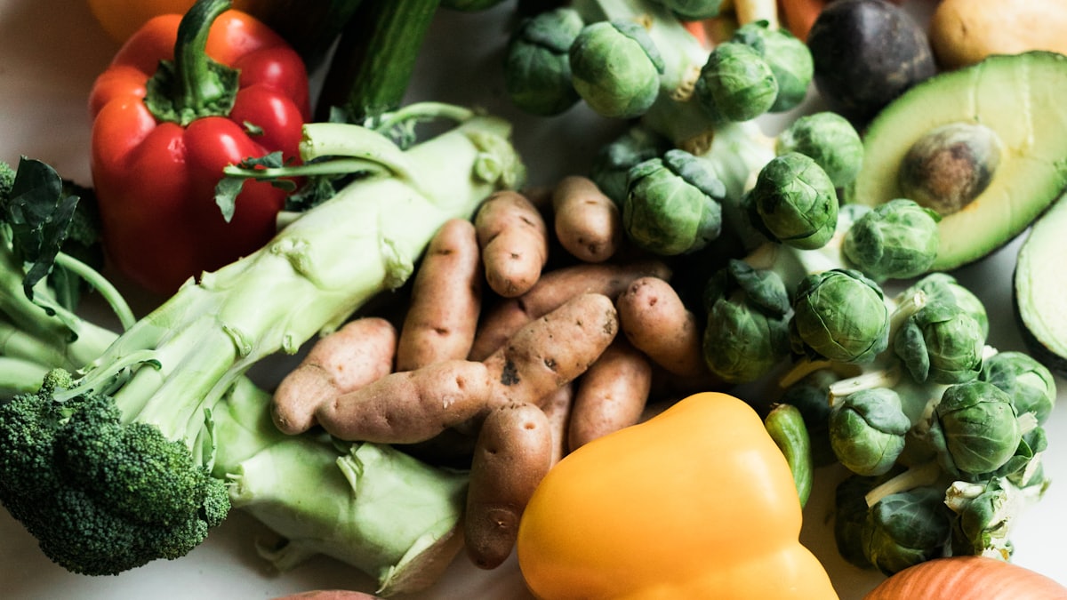 Seasonal vegetables and produce at an Indian market