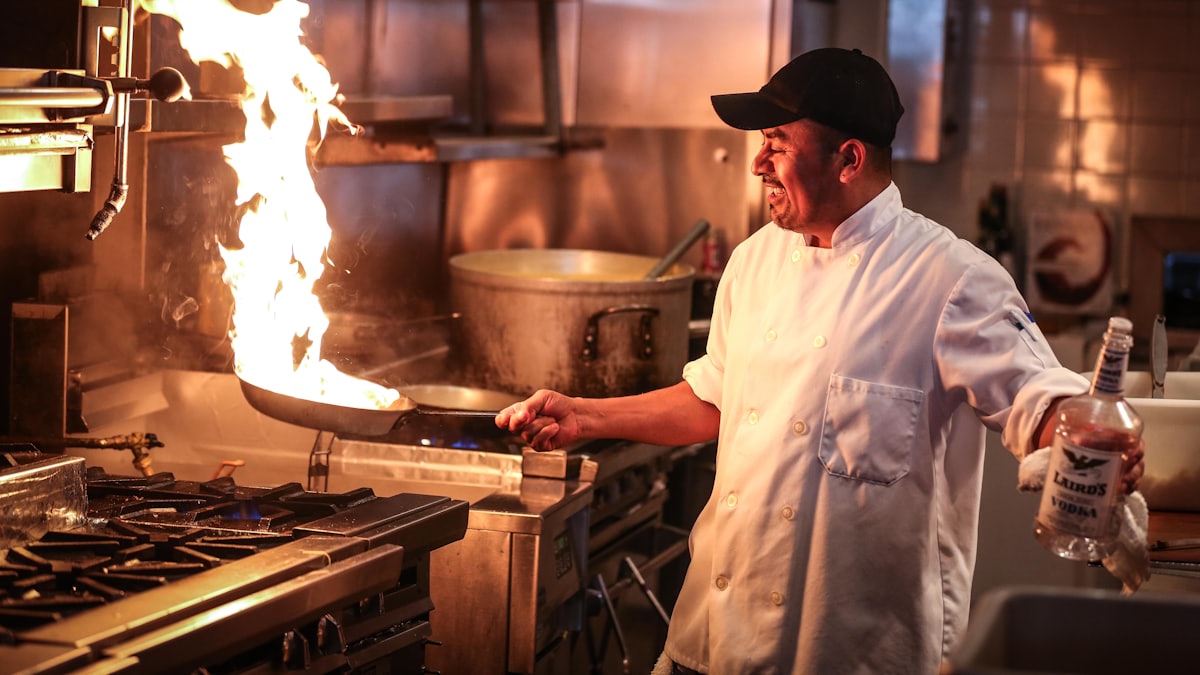 Energy-efficient commercial kitchen with modern equipment